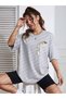 Unisex Women/Men Cat Colorful Custom Printed Oversize Crew Neck Single Jersey T-Shirt