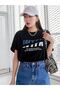 Wtfk T-Shirt - Black Printed Oversize Crew Neck Short Sleeve - 6