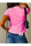 Cherry Happy Printed Pink Tshirt Mother Daughter Combination - Oversize Crew Neck T-Shirt - 2