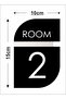 Vertical Hotel Door - Apartment - Building - Number Black Plexiglass No -Number 2 Two - 4