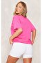 Colarado 1995 Single Jersey T-Shirt - Pink Printed Oversize Crew Neck Short Sleeve T-Shirt - 2