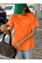 Sunshine 1982 Single Jersey T-Shirt - Orange Printed Oversize Crew Neck Short Sleeve T-Shirt - 5