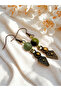 Amethyst & Indian Akiki Natural Stone 2-Piece Earring Set with Dangle - Ornate - 5 cm - Baklava Apparatus - 3