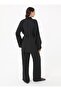 Modal Fabric Side Tie Detail Kimono & Pants Two-Piece Set - Black - - 4