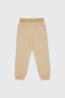 Boy's Beige Sweatpants with Elastic Cuffs - 5