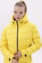 Women's Yellow Hooded Fleece-Lined Fur-Trimmed Waterproof Wind-Resistant Puffer Coat Parka - 2