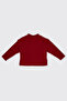 Girl's Textured Red Knitted Knitwear
