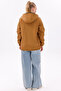 Women's Tan Fur Water and Windproof Hooded Winter Coat & Parka - 7