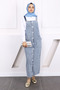 Blue Embroidered Pocket Denim Solopet - 2