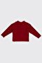 Girl's Textured Red Knitted Knitwear - 2