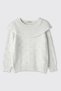 Girl's Textured Ecru Knitwear Sweater