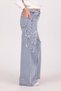 Ribbon Bow Embroidered Girls' Jeans Soft Textured Wide Leg Loose Leg Jeans - 3