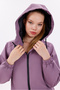 Sports Women's Plum Lined Waterproof and Windproof Hooded Raincoat with Pockets - Windbreaker - 5