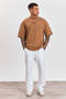 Comfortable Fit T-Shirt with Back Print Detail 36090Wyz - 7
