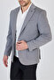Feniks Men's Black-Grey Half-Liner Bag Pocket Cotton Blend Lycra Slimfit Sports Blazer Jacket - 3