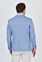 Feniks Men's Blue Half Lining Bag Pocket Cotton Blended Lycra Slimfit Sports Blazer Jacket - 5
