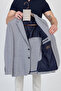 Feniks Men's Dark Navy Blue Half Liner Bag Pocket Cotton Blended Lycra Slimfit Sports Blazer Jacket - 3