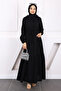 Black Waist Tie Lace Dress
