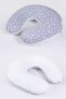 Double Sided Breastfeeding Pillow / baby Support Cushion, Pregnancy Pillow, Cotton Fabric Star Pattern GRAY - 3