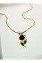 Rose Detailed Women's Necklace-Steel Women's Necklace-Ladies Necklace -Gift Wrapped