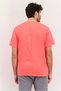Men Sportswear Fit Short Sleeves Running T-Shirt, Coral - 2