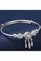 Silver Color Special Design Steel Bracelet - 4