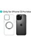 for iPhone 13 Pro Max Case, Fit for MagSafe SuperSnap 360° Rotatable Silver Ring Magnetic Ring - 2