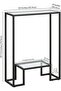 FFD Console Table Pre Assembled Glass Shelves with Metal Frame Entrance Console Table Sofa - 2