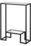 FFD Console Table Pre Assembled Glass Shelves with Metal Frame Entrance Console Table Sofa - 4