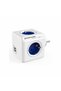Prelungitor cubic, Powercube de la Allocacoc, 2xUSB, 4 prize, alb/albastru
