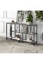 FFD Entryway Console Table for Living Room Narrow Sofa Table with 3-Tier Storage Open Shelve - 4