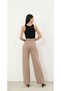 Floransa/////Women's Double Fabric Palazzo Pants with Side Pockets - 3