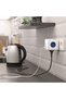 Prelungitor cubic, Powercube de la Allocacoc, 2xUSB, 4 prize, alb/gri - 3