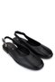 Women's Genuine Leather Black Ballerina Shoes - 2