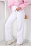 Forewer////////Women's High Waist 5% Lace Flexible Jean Palazzo Pants - 2