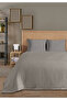 100% Natural Cotton 4 Layer Muslin Luxury Single Pique Set Light Gray 160X230Cm