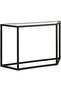 FFD Modern Glass Top Console Table: Sleek Entryway Furniture for Living Room. Metal Frame - 7