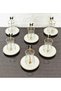 18 Pieces Porcelain Plate Tea Set - 6 Cup - 6 Plate - 6 Black Butterfly Spoon - Eva Cup with Gold Details - 3