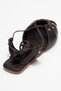 Daria Brown Genuine Leather Trock Ankle Lace-Up Women's Sandals - 5