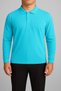Unisex Turquoise Long Sleeve Polo Neck Lacoste T-Shirt School High School Adult Ready to Wear 100% Cotton - 2