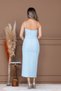 Atlas Fabric Stone Detailed Pencil Dress - Baby Blue - 8