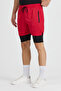 Men's Quick Dry Feature Training Astroturf Fitness Short Leggings Sports Shorts - 3