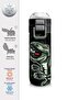 Kids Dark Green Black Dinosaur Patterned Steel Thermos with Straw and Direct Drinking 500 ml 31934