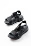T-221 Black Spring Parachute Fabric Elastic Orthopedic Women's Sandals - 4