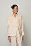 Women's Rose Embroidered Front Solid Color Shirt - 2