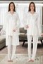 Effortt Maternity Maternity Lace Long Sleeve Pajama Set and Dressing Gown 4084