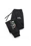 Black Italy Street Fashion Printed Women's Unisex Sweatpants
