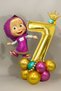 7 Years Old Licensed Large Size Tongs with Big Bear Balloon Set Tongs Balloon Birthday Gold Number Balloon Set