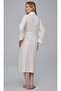 Elegant Striped Niki Velvet Bamboo Cotton Dressing Gown - 5