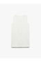 Bow Detailed Sleeveless Crew Neck Tweed Gilet Dress - 2